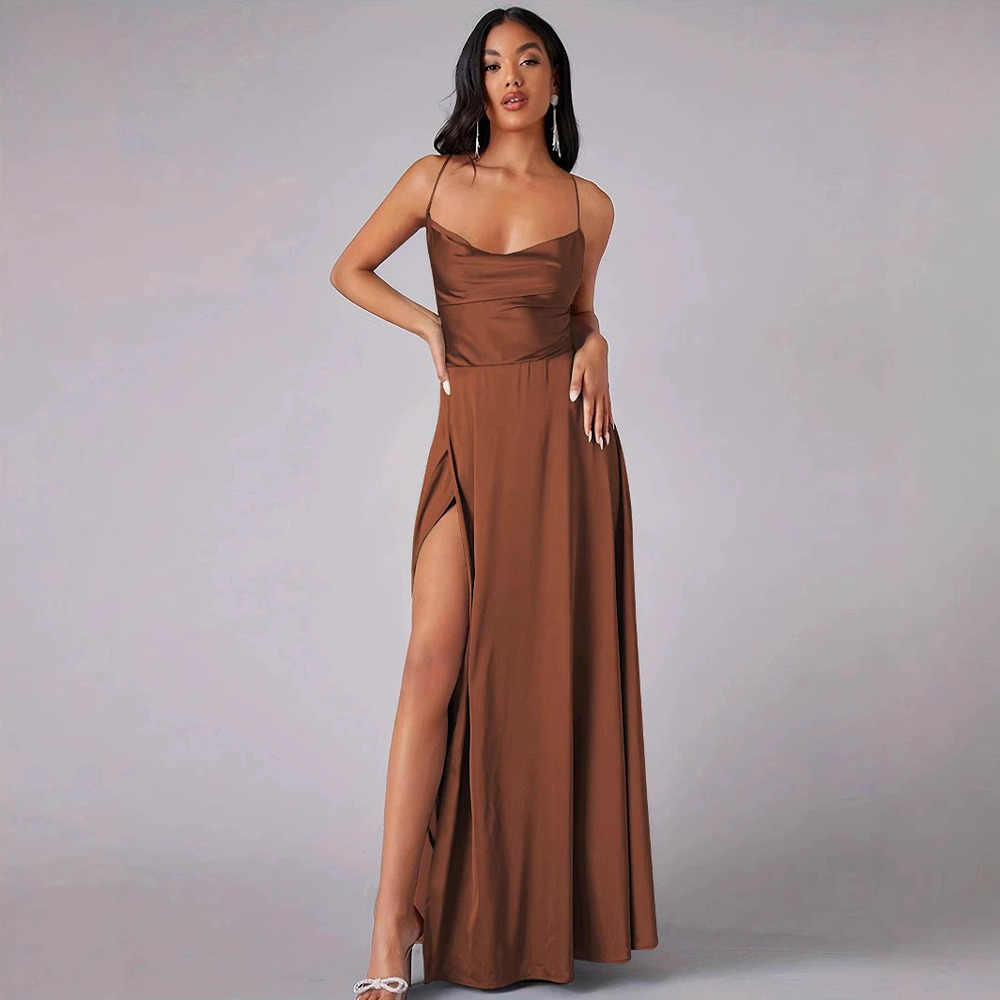 Zara Backless Spaghetti Strap Slit Bodycon Gown